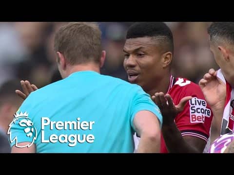 Reinildo Mandava sent off against Aston Villa for violent conduct | Premier League | NBC Sports