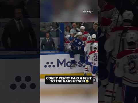 Corey Perry was just stopping by 😆 #nhl