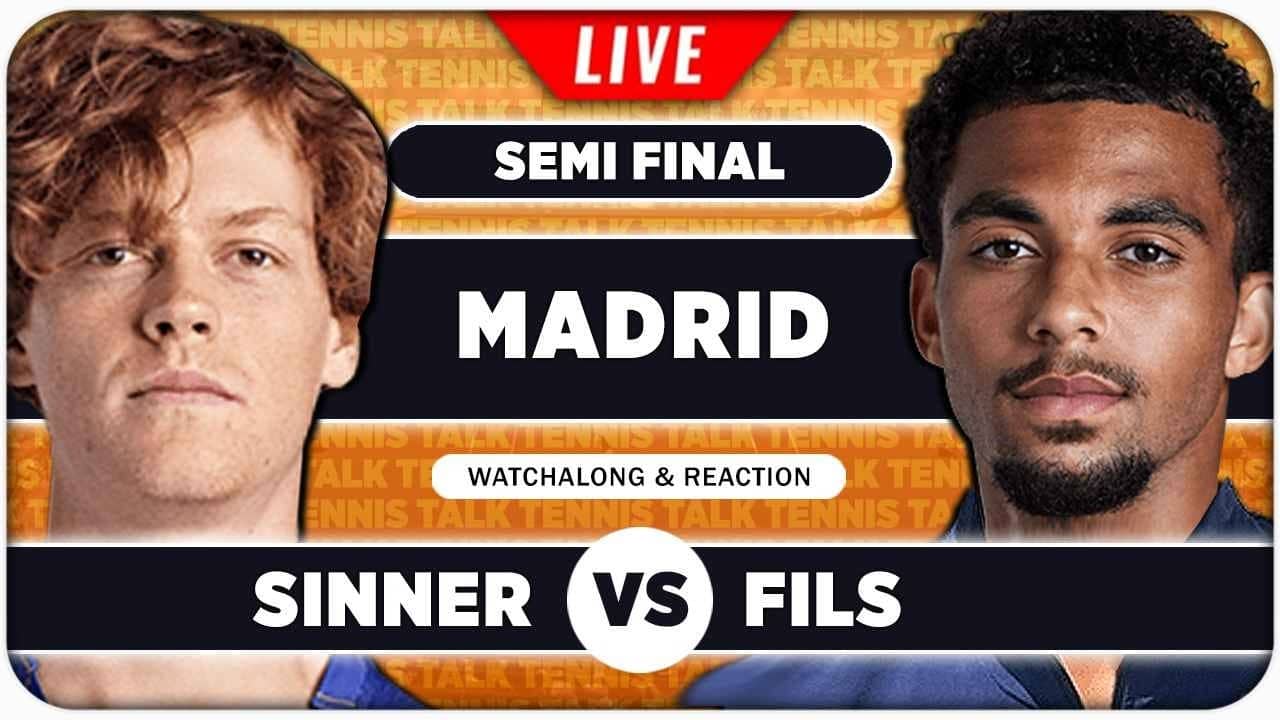 SINNER vs FILS • ATP Madrid 2026 SF • LIVE Tennis Watchalong