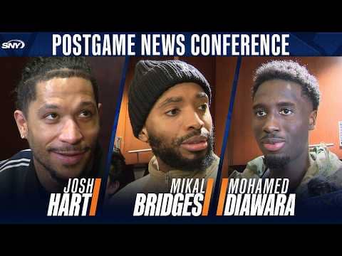 Hart, Bridges, Diawara, and Shamet talk Knicks' big-time win over Spurs at MSG on Sunday