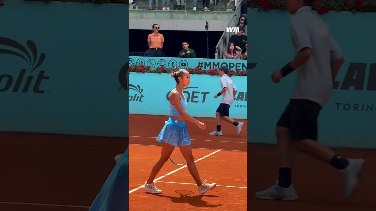 Leylah Fernandez outlasts Jovic to reach the Round of 16 for the first time here in Madrid ๐ฃ๏ธ #wta