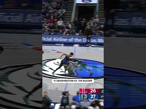 PJ Washington with an INCREDIBLE steal and slam before the buzzer 😮