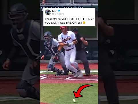 that metal bat didn't stand a chance 😲