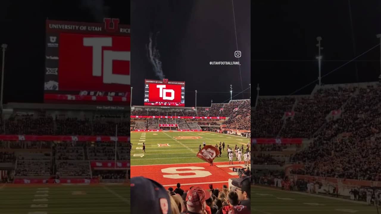 Keep those flags waving! #utahfootball #goutes #riceecclesstadium #big12football #collegefootball