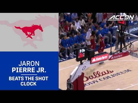 SMU's Jaron Pierre Jr. Beats The Shot Clock Late In The Game