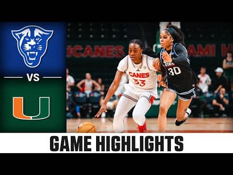Georgia State vs. Miami Game Highlights | 2025-26 ACC Women's Basketball