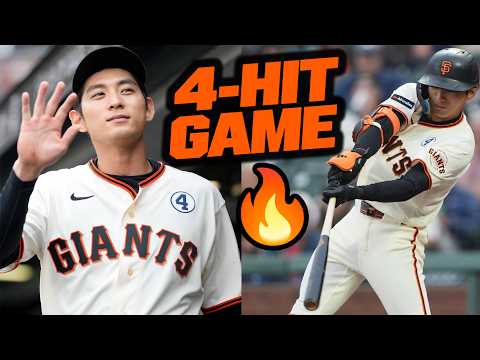 Jung Hoo Lee CONTINUES to shine at the plate 🌟 He goes 4-for-5 for the Giants! | MLB Highlights