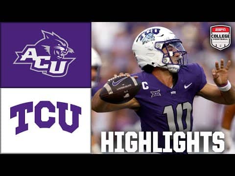 Abilene Christian Wildcats vs. TCU Horned Frogs | Full Game Highlights | ESPN College Football
