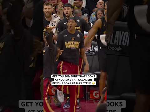 Cavs bench loving the Max Strus handles