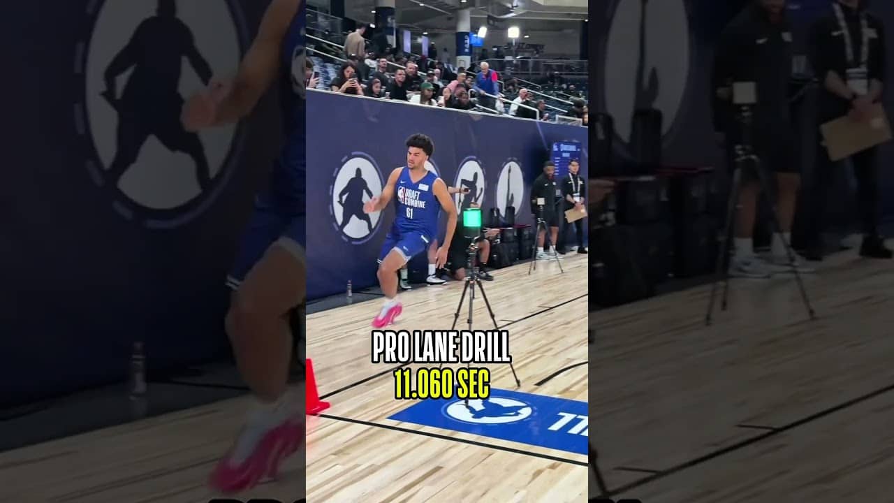Cameron Boozer put his skills on display at the 2026 AWS NBA Draft Combine 🔥