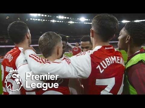 Leandro Trossard POWERS Arsenal 3-0 ahead of Aston Villa | Premier League | NBC Sports
