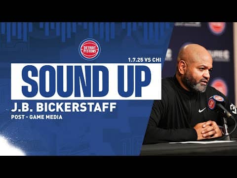 Post-Game Press Conference: J.B. Bickerstaff | Pistons vs. Bulls  | 1.7.26