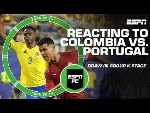Portugal was underwhelming vs. Colombia! - Ale Moreno on draw in Group K stage | ESPN FC
