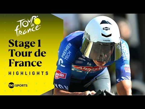 YELLOW TAKEN IN BARCELONA! 🟡 | Men's Tour de France Stage 1 Race Highlights | TNT Sports Cycling
