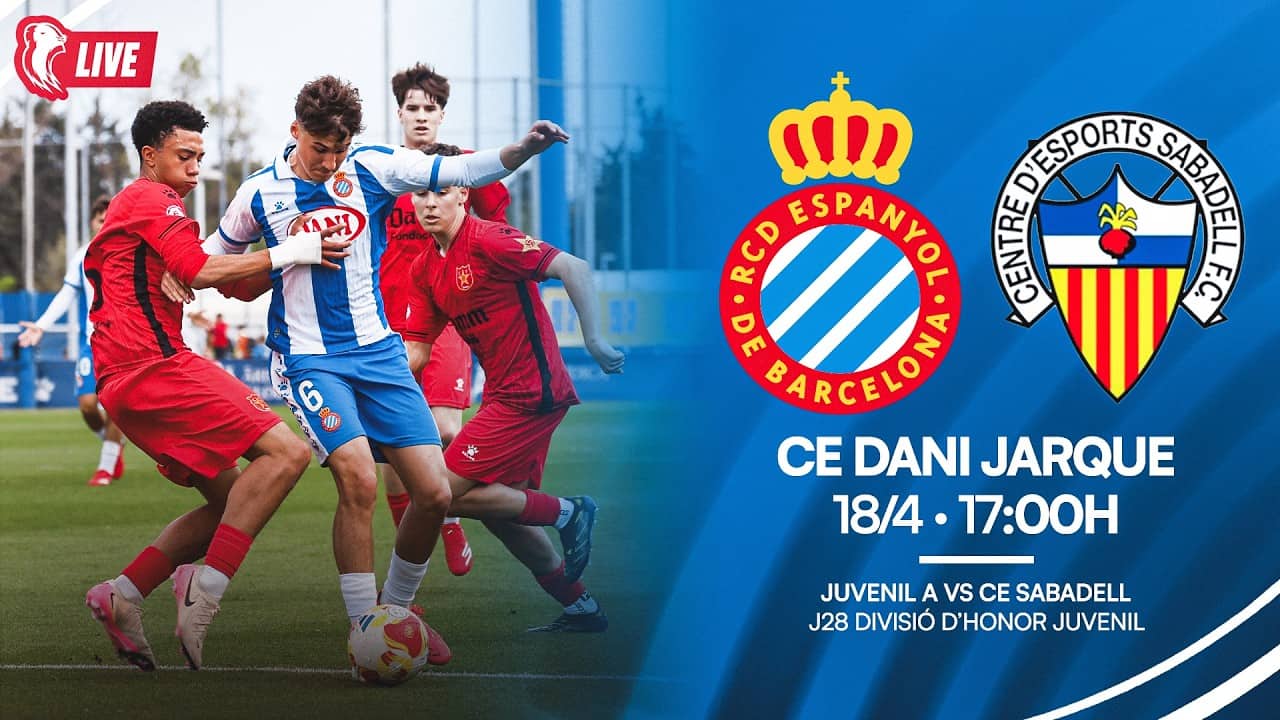 🔴 LIVE | ⚽ Juvenil A 🆚 CE Sabadell | J28 Divisió d’honor juvenil