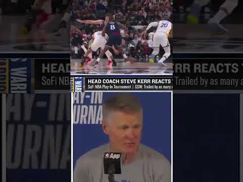 Steve Kerr thanked Adam Silver, NBA for creating the play-in tournament 😂