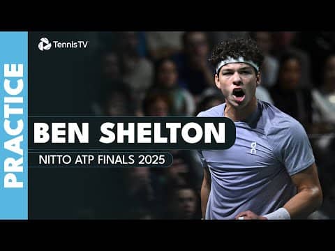 Ben Shelton's First Practice On Turin Centre Court! | Nitto ATP Finals 2025