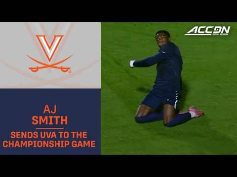 AJ Smith Locks Up Virginia Birth In The ACC Championship Game