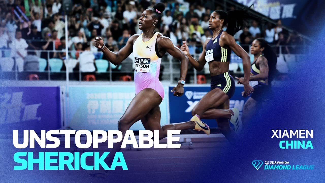 Shericka Jackson continues 200m domination with 21.87 in Xiamen | Wanda Diamond League