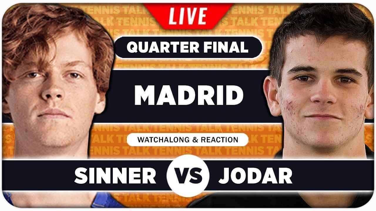 SINNER vs JODAR • ATP Madrid 2026 QF • LIVE Tennis Watchalong