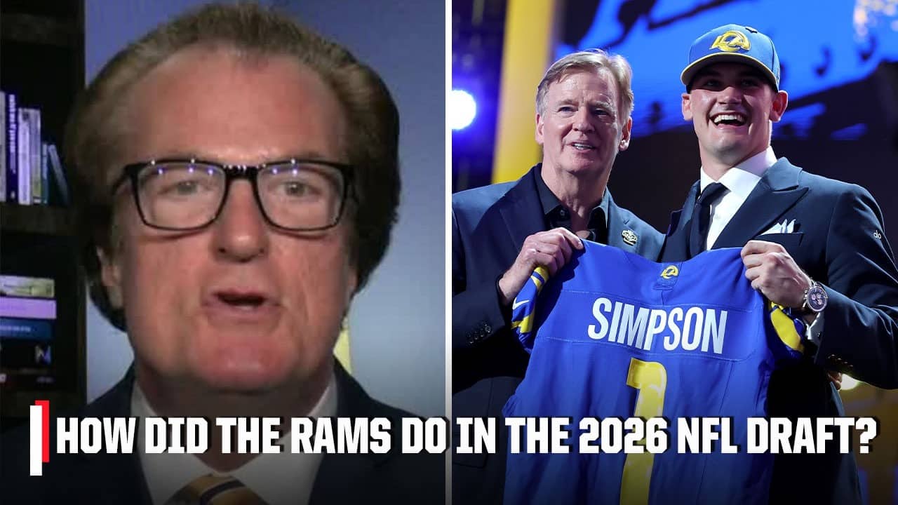 Mel Kiper Jr. gives the Los Angeles Rams drafting Ty Simpson a C+ 👀 | NFL Draft Daily