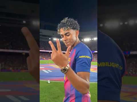 How many leagues, Lamine? 👀🏆 #shorts #fcbarcelona #lamine