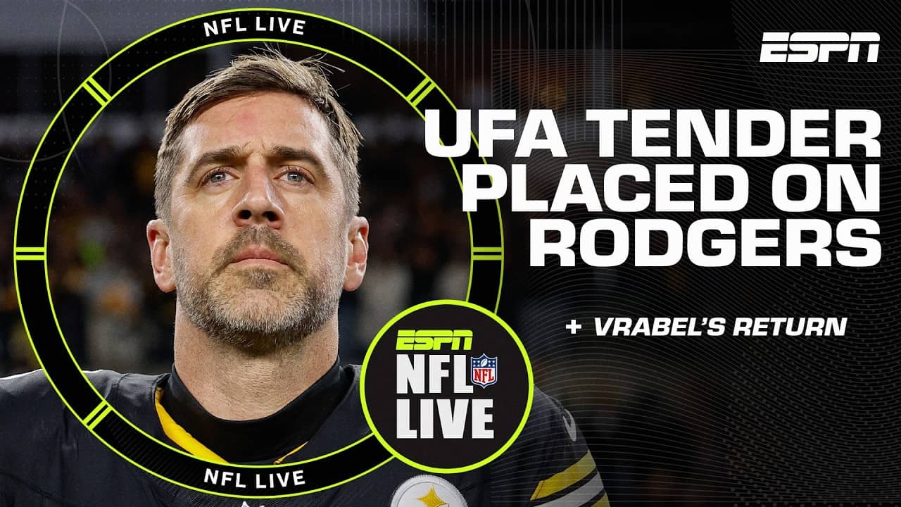 What the Steelers placing a UFA tender on Aaron Rodgers means 👀 | NFL Live