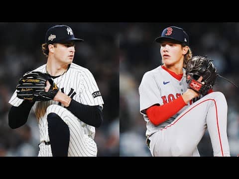 FULL 1st INNING: Yankees and Red Sox both start rookies with less than 15 career starts in Game 3!