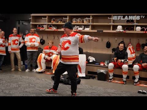 The legendary Andy Frost announces the Flames' starting lineup!