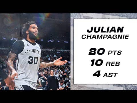 Julian Champagnie's Double-Double vs. Portland Trail Blazers
