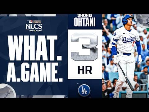 Field view of ALL THREE Shohei Ohtani home runs! (Postseason history for the Dodgers 💪) | 大谷翔平 ハイライト