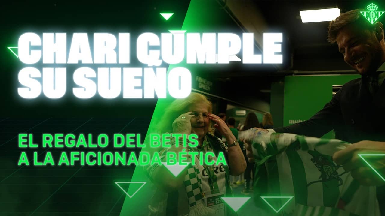 La entrañable CHARI cumple su sueño de reencontrarse con JOAQUÍN 🤩💚 | Real BETIS Balompié