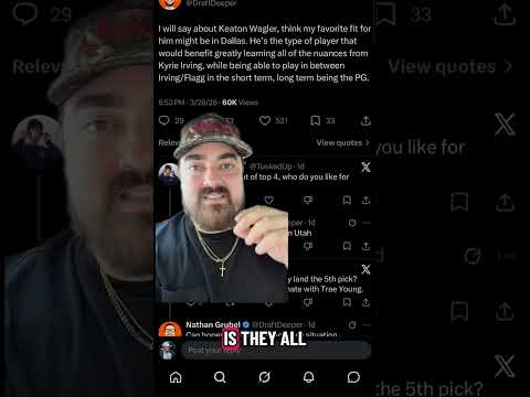 The Keaton Wagler hype train is rolling right along. Is Dallas the next stop?