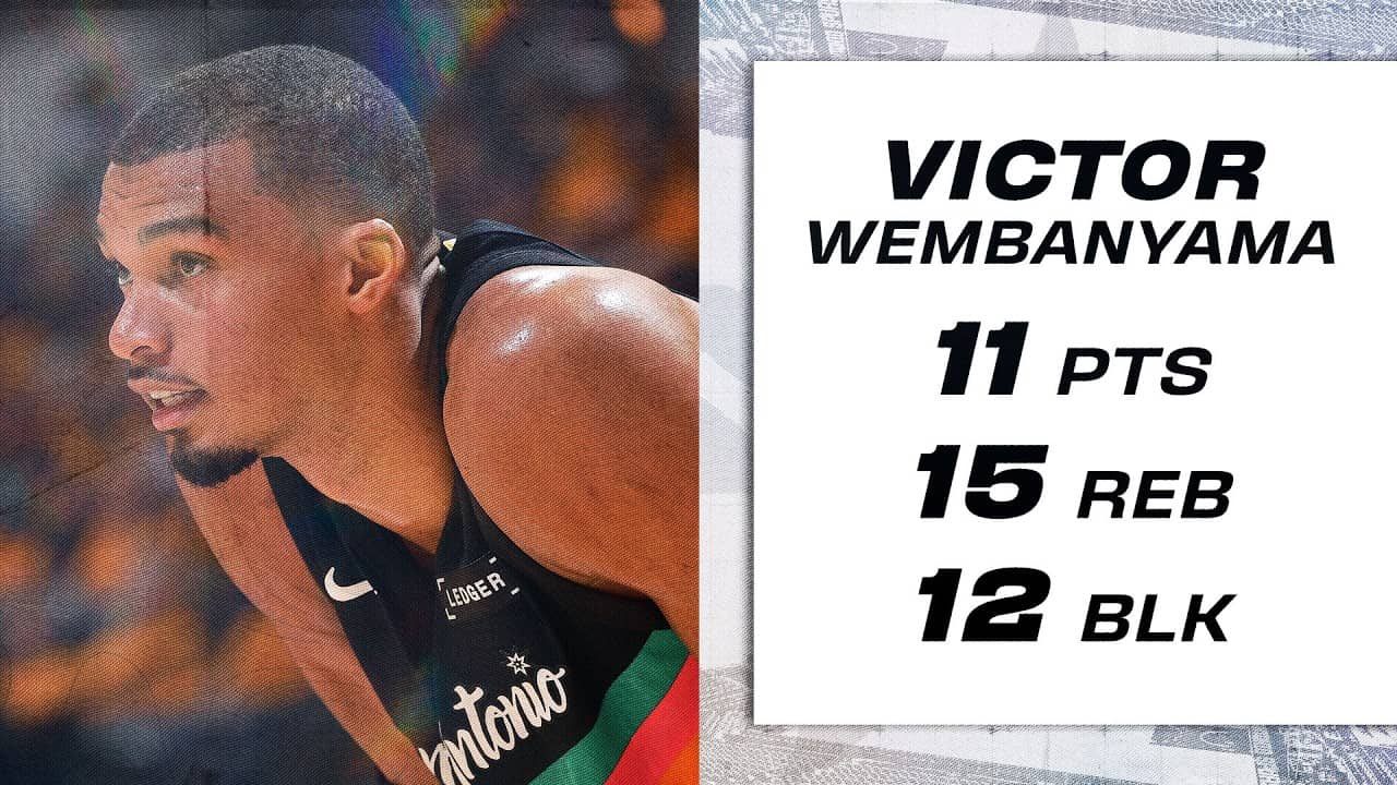 RECORD-BREAKING TRIPLE-DOUBLE NIGHT FOR WEMBY