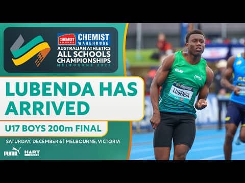 Uwezo Lubenda Cruises to Claim U17 200m | 2025 Chemist Warehouse Australian Athletics All Schools