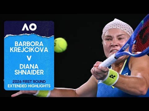 Barbora Krejcikova v Diana Shnaider Extended Highlights | Australian Open 2026 First Round