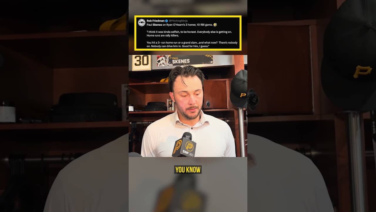 Paul Skenes on Ryan O’Hearn’s “Selfish” 3 homer and 10 RBI day 🤣