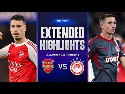 Arsenal vs. Olympiacos: Extended Highlights | UCL League Phase MD 2 | CBS Sports Golazo