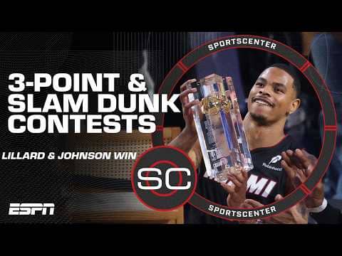 NBA 3-Point & Slam Dunk Contest Recap 🏀 Damian Lillard, Keshad Johnson win trophies 🏆 | SportsCenter
