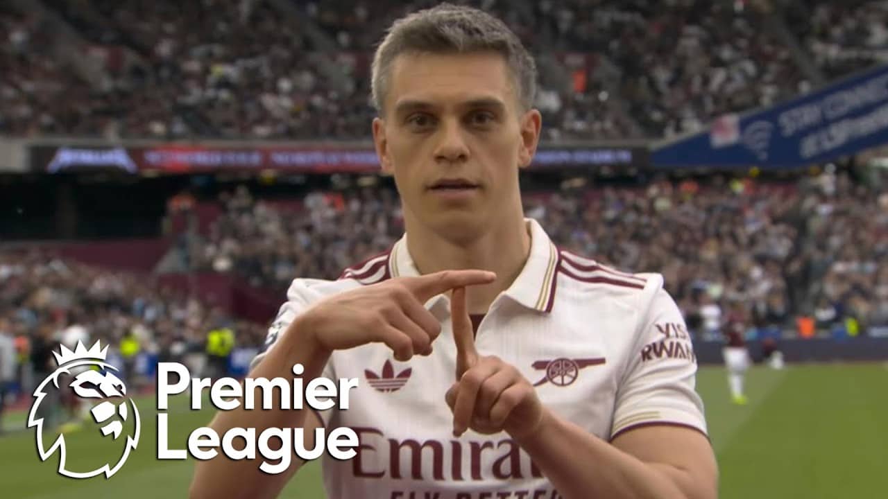 Leandro Trossard scores a MASSIVE goal for Arsenal's title hopes | Premier League | NBC Sports