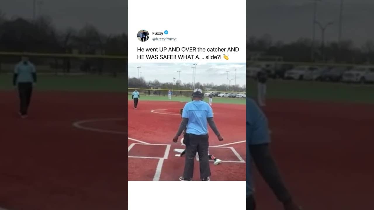 he jumped over the catcher 🤯