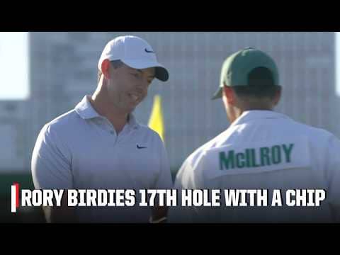 Rory McIlroy chips in for birdie on 17 to extend lead | 2026 Masters