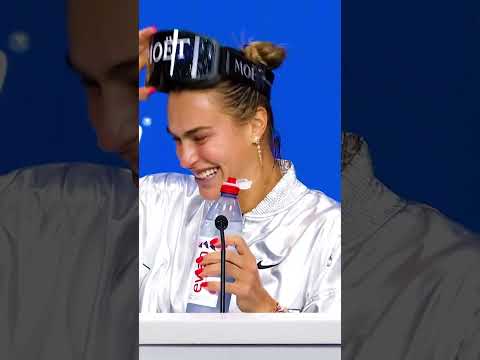 Sabalenka is in a GREAT mood! 🤣