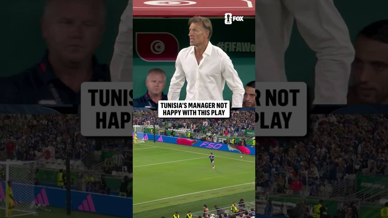 Tunisia manager Hervé Renard reacts on the sideline