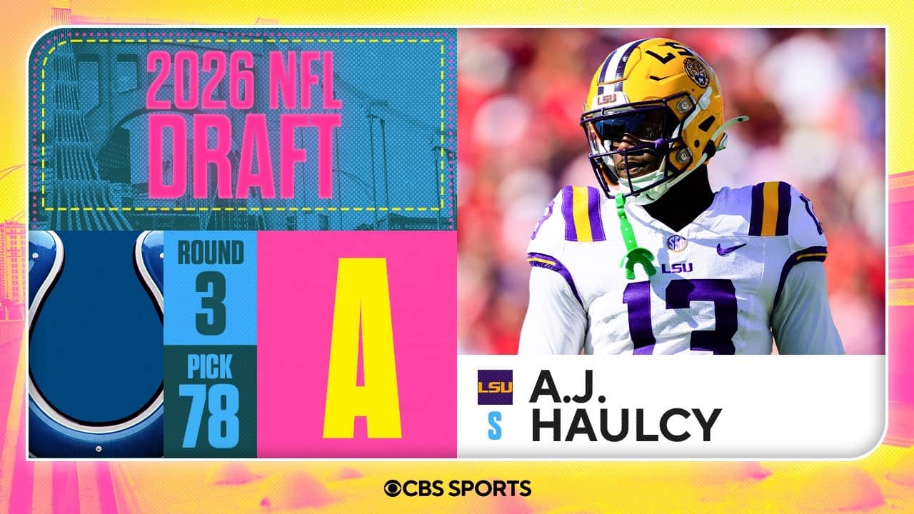 Colts select A.J. Haulcy in Third Round, No. 78 overall | 2026 NFL Draft Grades & Reaction