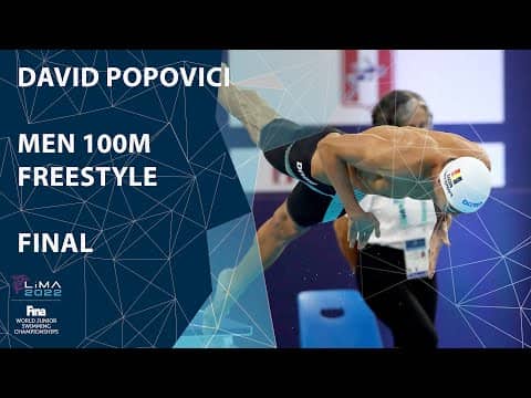 David Popovici's Epic 100m Freestyle Race | FINA World Juniors 2023