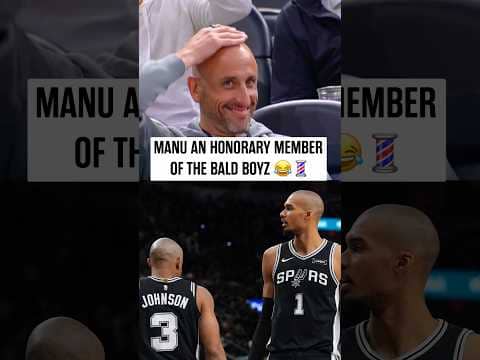 Manu is so real for this 🤣 #spurs #nba #manuginobili #wemby #bald