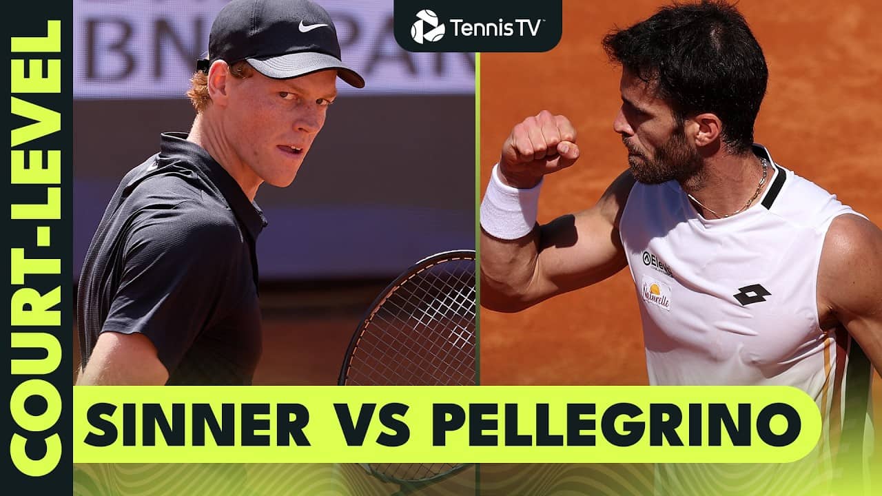 Jannik Sinner vs Andrea Pellegrino Court-Level Highlights! 😍 | Rome 2026