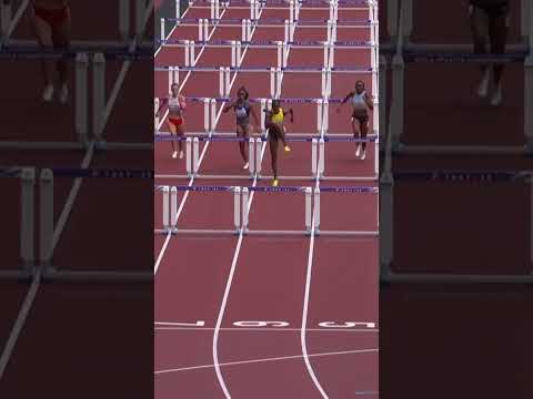 Defending champ Danielle Williams on a roll in 100m hurdles heats 🔥 #jamaica  #worldathleticschamps