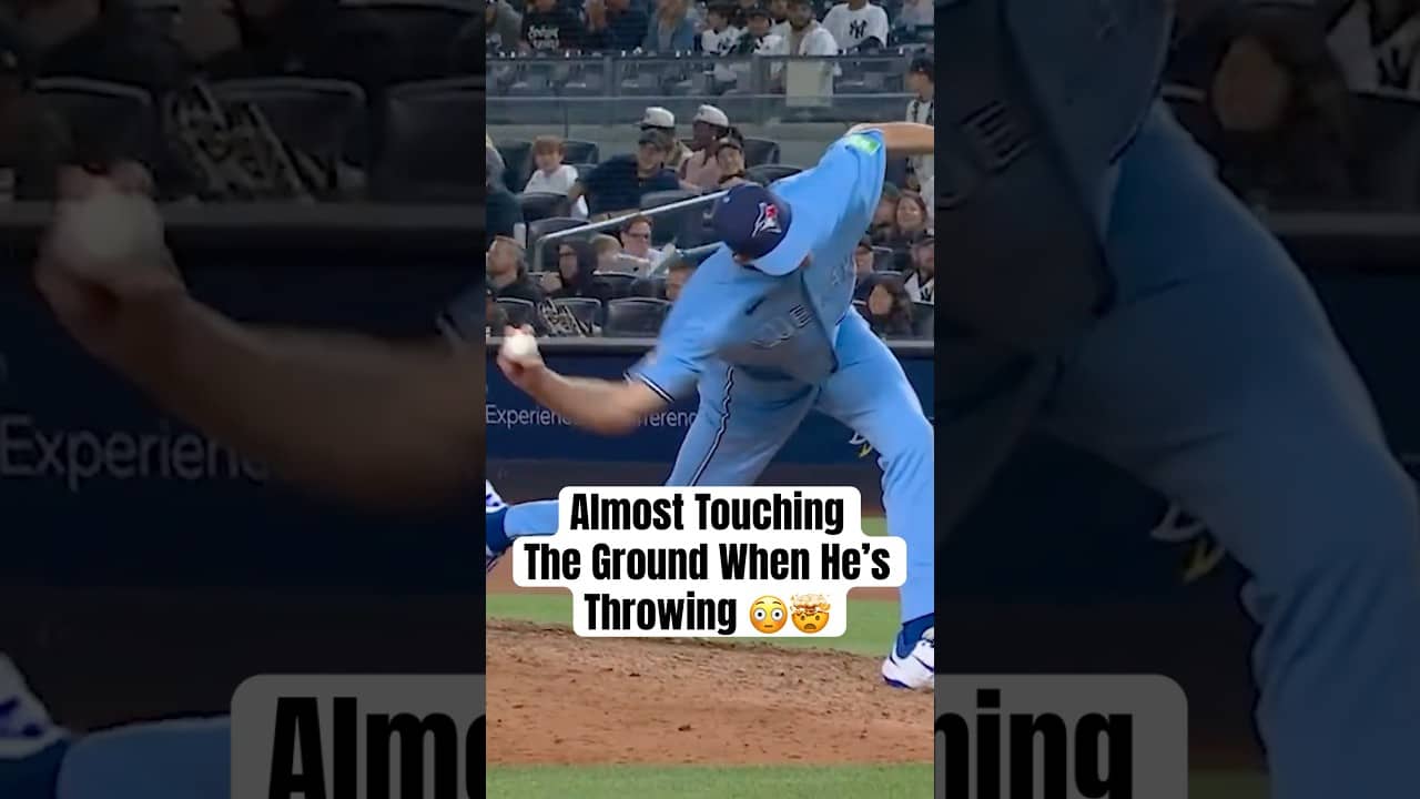 Tyler Rogers is almost touching the dirt as he throws 🤯 #MLB #BlueJays